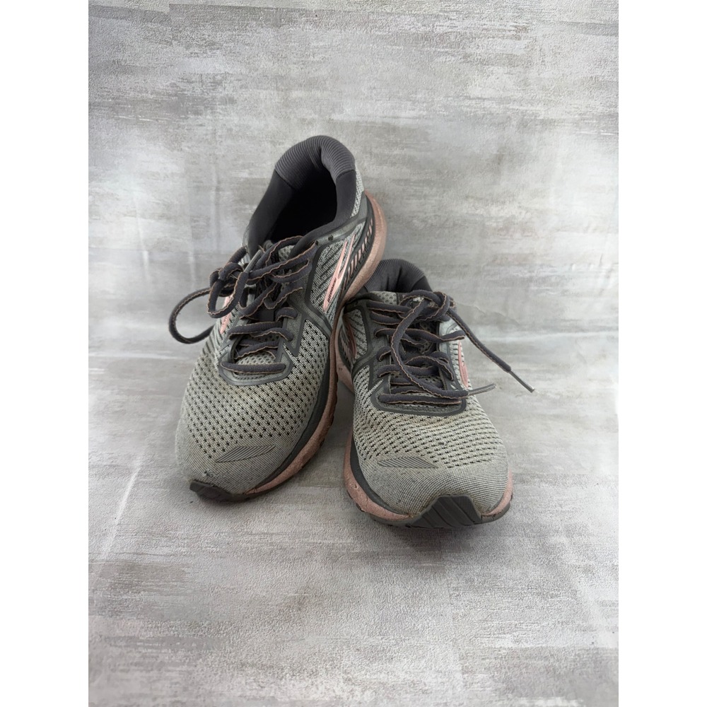 Brooks Adrenalineโ GTS 20 Women Sz 7.5B Grey Rose Gold Running Shoes 1202961B067